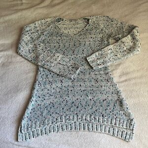 Warehouse Black and White V-Neck Sweater